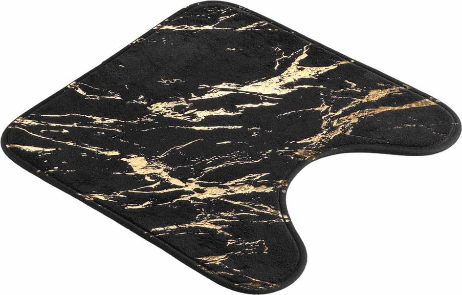 Černá/ve zlaté barvě koupelnová předložka 45x45 cm Aquamarbre – douceur d'intérieur Douceur d intérieur