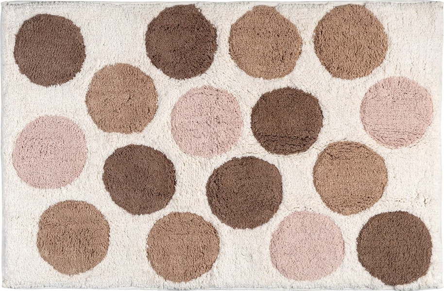 Hnědá/béžová koupelnová předložka z bio bavlny 60x90 cm Tibet – Wenko WENKO