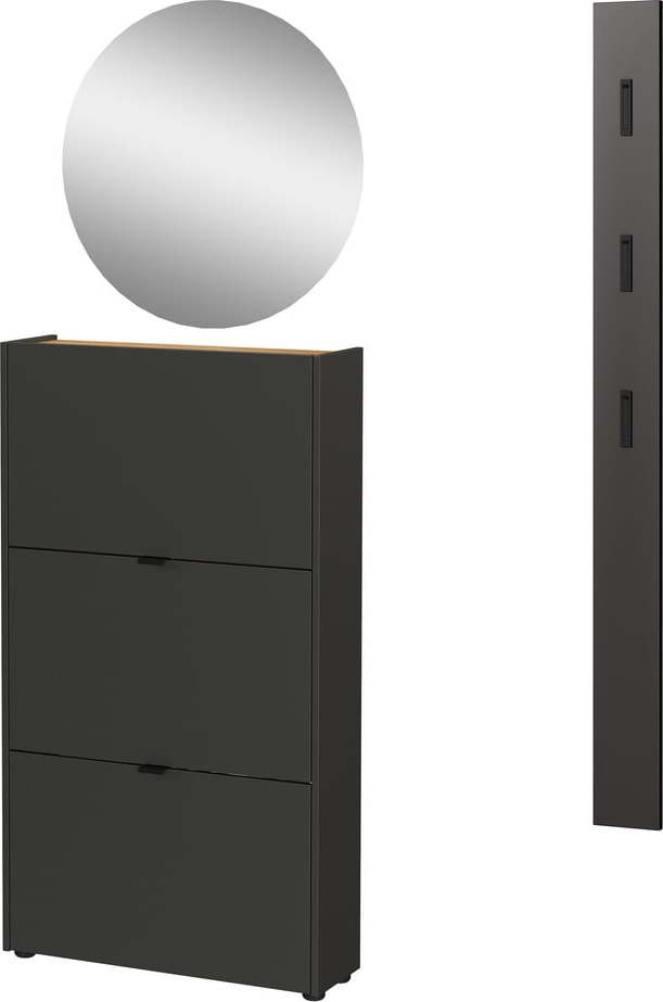 Antracitová předsíňová sestava 101x200x22 cm Ameca – Germania Germania