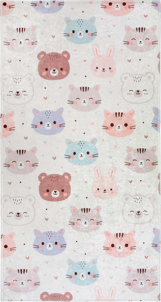 Slonovinový pratelný dětský koberec 60x100 cm Cute Animals – Vitaus Vitaus