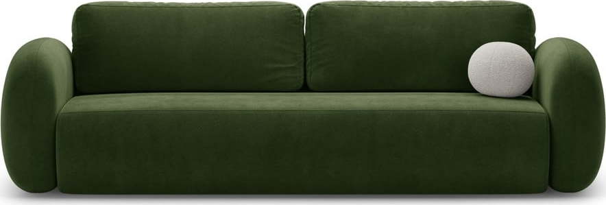 Zelená sametová rozkládací/s úložným prostorem pohovka 262 cm Tonale – Cosmopolitan Design Cosmopolitan design