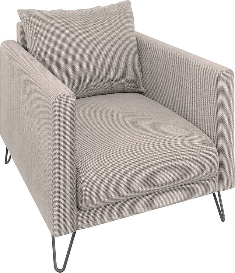 Světle hnědé žinylkové křeslo Freya – Ropez Ropez