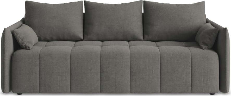 Tmavě šedá rozkládací/s úložným prostorem pohovka 225 cm Moku – Makamii Makamii