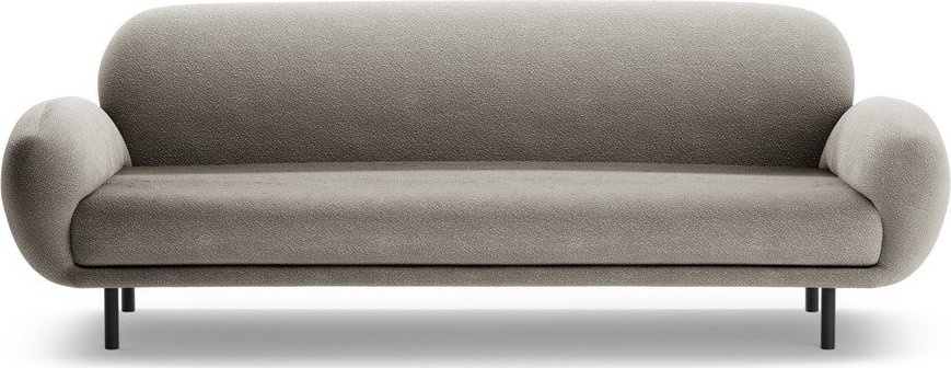 Šedá pohovka z textilie bouclé 208 cm Poppy – Micadoni Micadoni