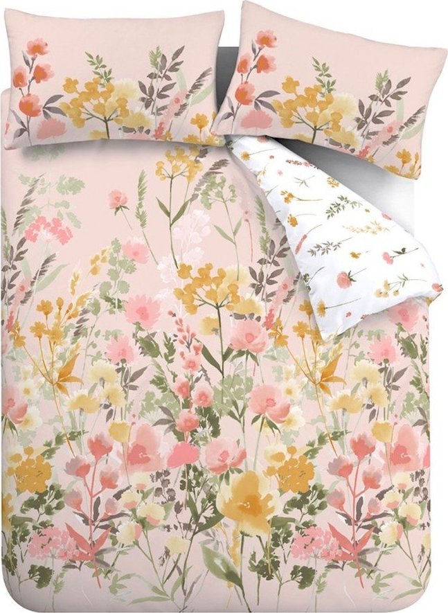 Růžové povlečení na dvoulůžko/prodloužené 230x220 cm Countryside Floral – Catherine Lansfield Catherine Lansfield