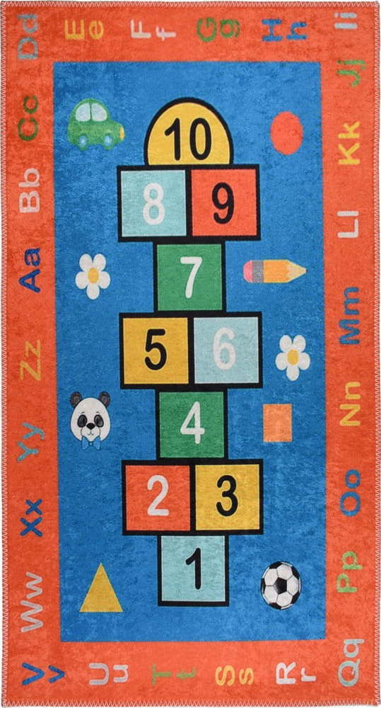 Oranžový pratelný dětský hrací koberec 160x230 cm Hopscotch Orange – Vitaus Vitaus