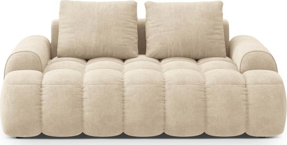 Béžová sametová pohovka 175 cm Linz – Cosmopolitan Design Cosmopolitan design