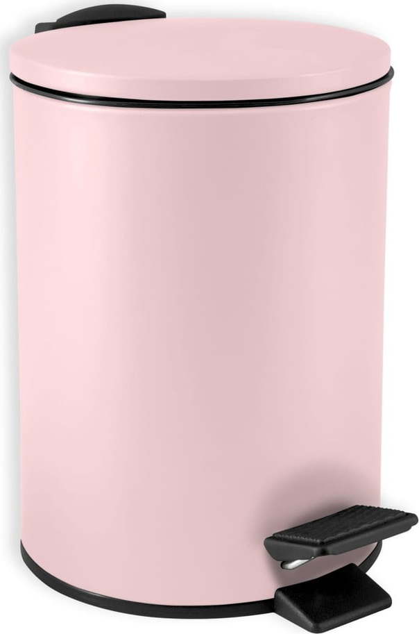Růžový nášlapný ocelový odpadkový koš 3 l Adelar – Spirella SPIRELLA