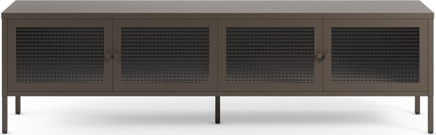 Šedý kovový TV stolek 160x50x35 cm Layna – Marckeric Marckeric