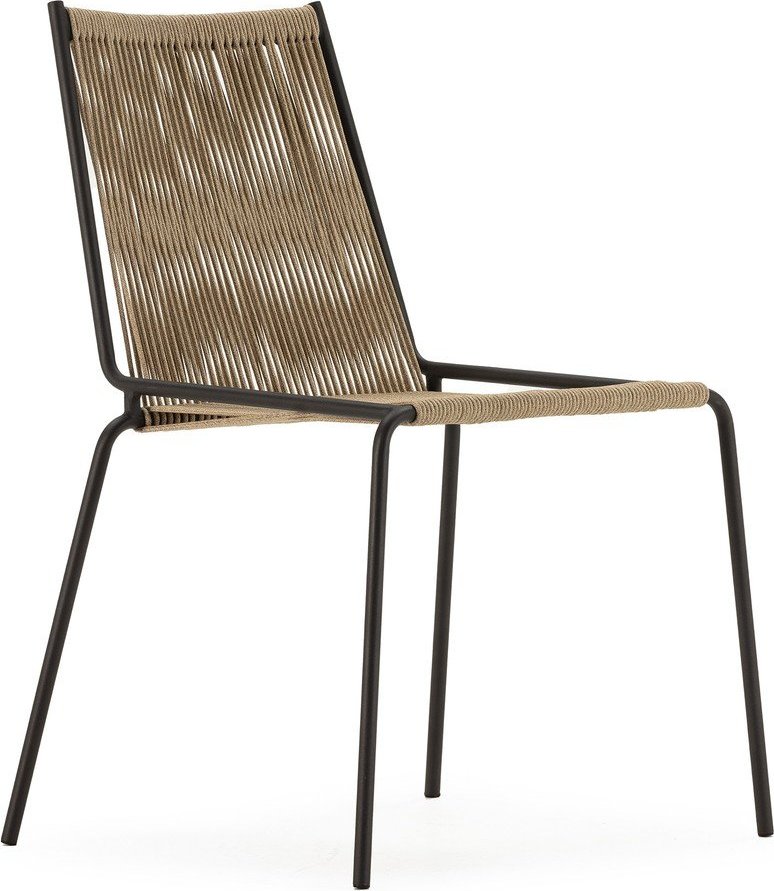 Béžové kovové stohovatelné jídelní židle v sadě 2 ks Emily – Marckeric Marckeric