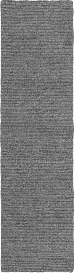 Šedý ručně tkaný vlněný běhoun 80x230 cm Harris Boucle – Flair Rugs Flair Rugs