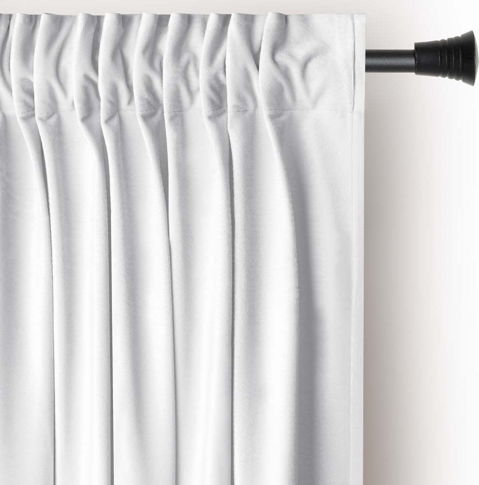 Bílý sametový dimout závěs 140x270 cm Pleat – Restilo Restilo