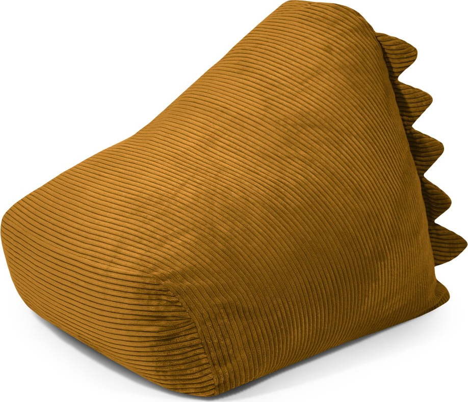 Manšestrový dětský sedací vak v hořčicové barvě Snug 80 Dragon – SLOWDOWN SLOWDOWN