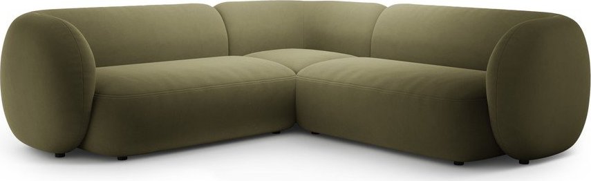 Zelená sametová rohová pohovka Kate – Micadoni Micadoni