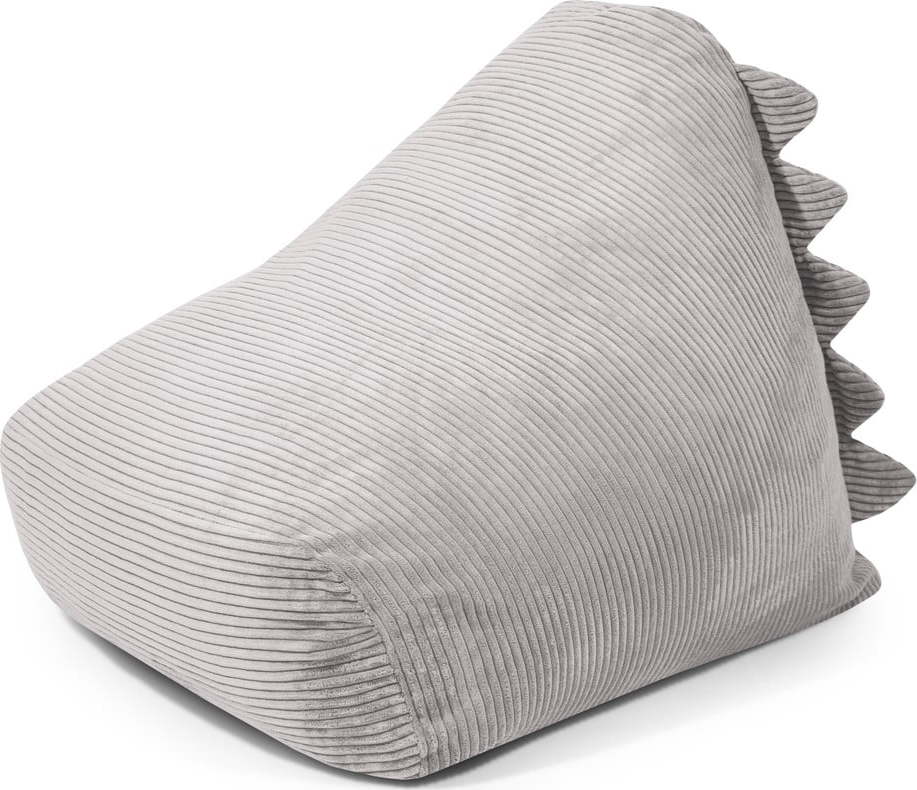 Světle šedý manšestrový dětský sedací vak Snug 80 Dragon – SLOWDOWN SLOWDOWN