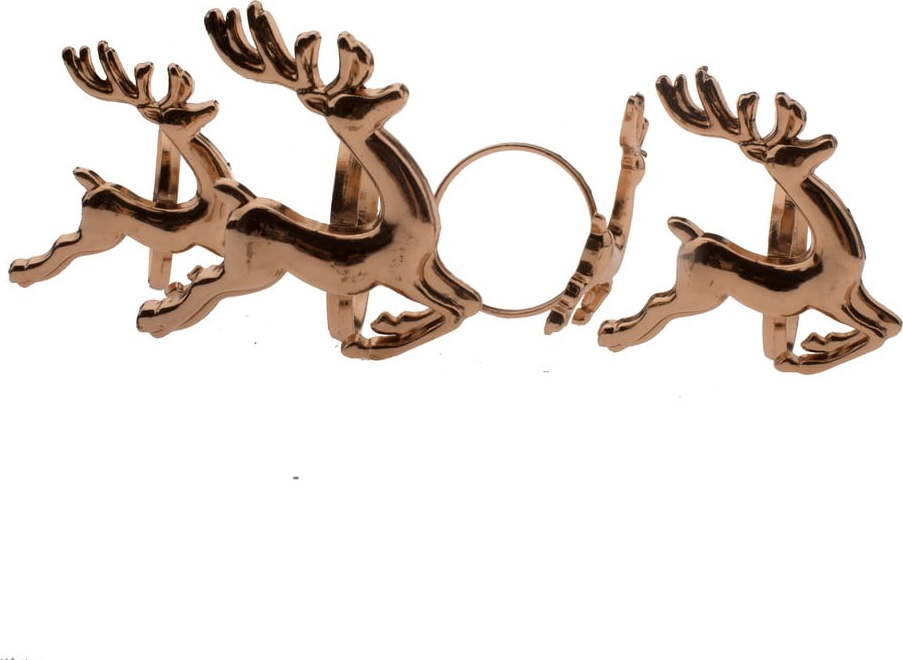 Kovové kroužky na ubrousky v sadě 4 ks Deer – Dakls Dakls