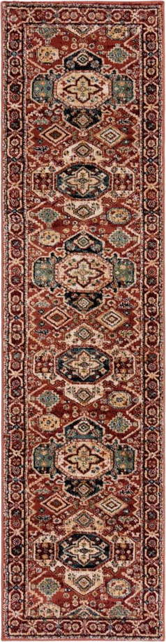 Červený běhoun 60x230 cm Gillingham – Flair Rugs Flair Rugs