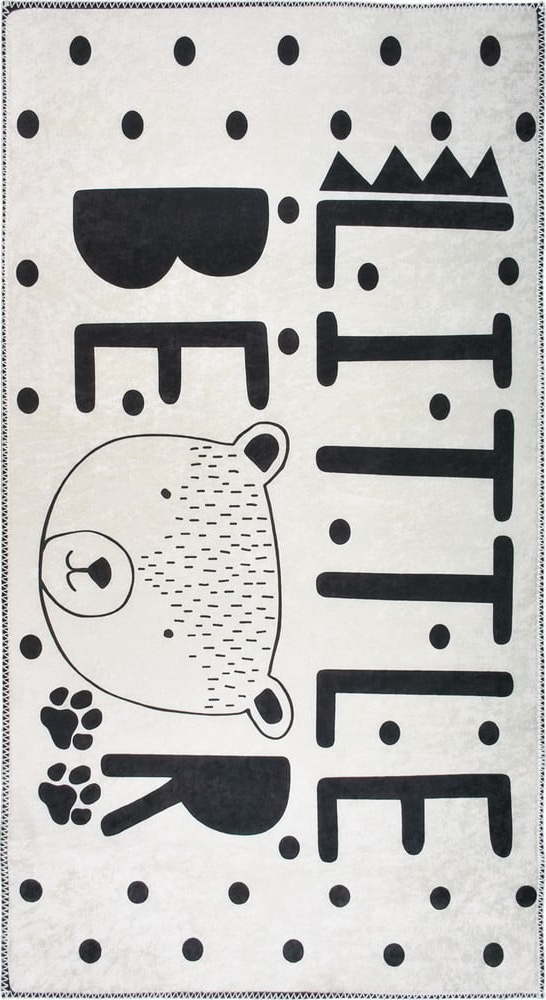 Černobílý pratelný dětský koberec 160x230 cm Little Bear – Vitaus Vitaus