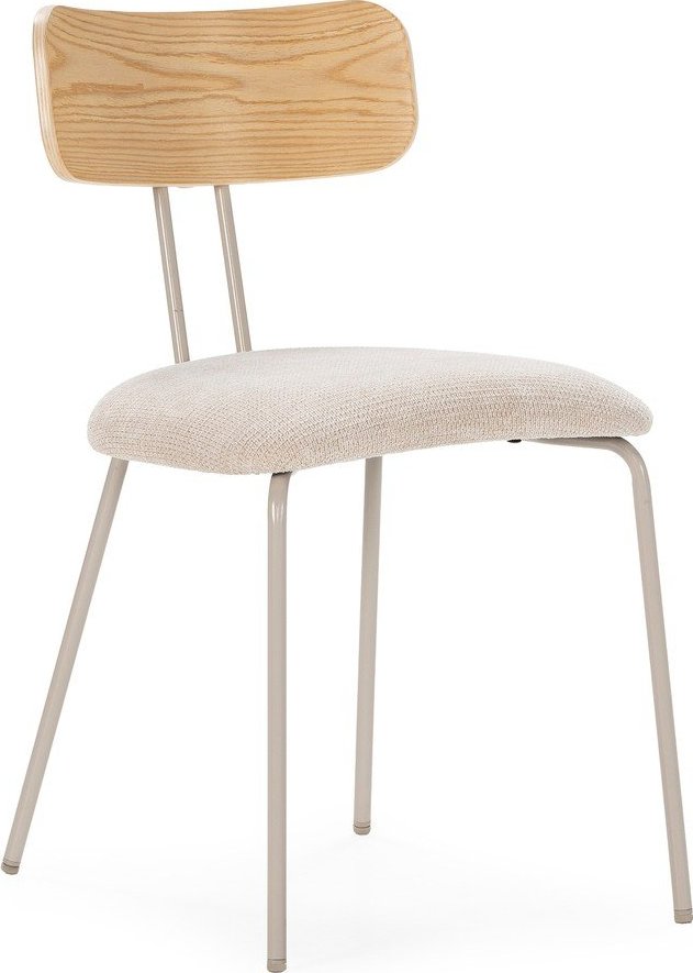 Béžová/v přírodní barvě čalouněná jídelní židle Olimpia – MOME Mome