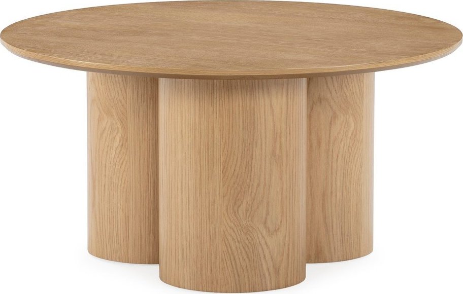 Kulatý konferenční stolek v dekoru dubu v přírodní barvě ø 80 cm Lua – MOME Mome