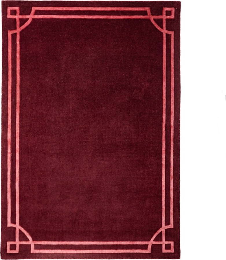 Vínový ručně tkaný vlněný koberec 160x230 cm Gatsby – Flair Rugs Flair Rugs