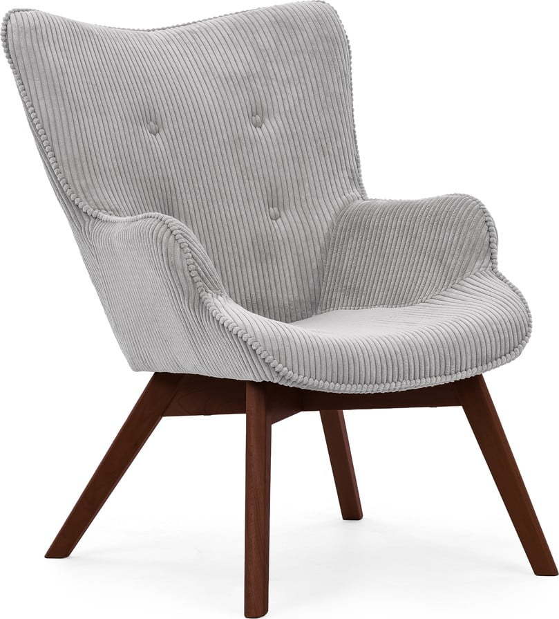 Šedé manšestrové křeslo Niko – Ropez Ropez