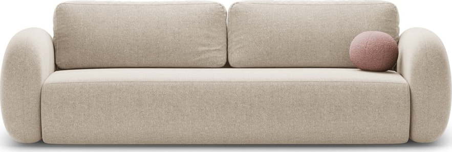 Béžová žinylková rozkládací/s úložným prostorem pohovka 262 cm Tonale – Cosmopolitan Design Cosmopolitan design