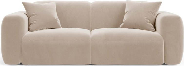 Béžová sametová pohovka 220 cm Strino – Cosmopolitan Design Cosmopolitan design