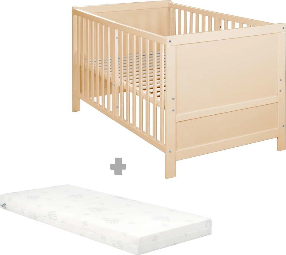 Postýlka s nastavitelnou výškou 70x140 cm v přírodní barvě Easy Sleep – Roba Roba