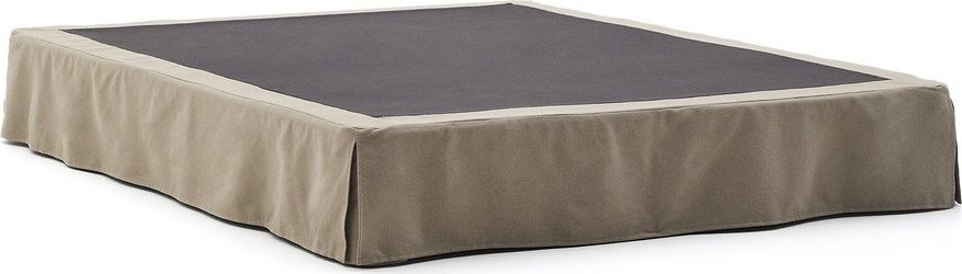 Taupe čalouněná dvoulůžková postel bez čela 180x200 cm Jaira – Kave Home Kave Home