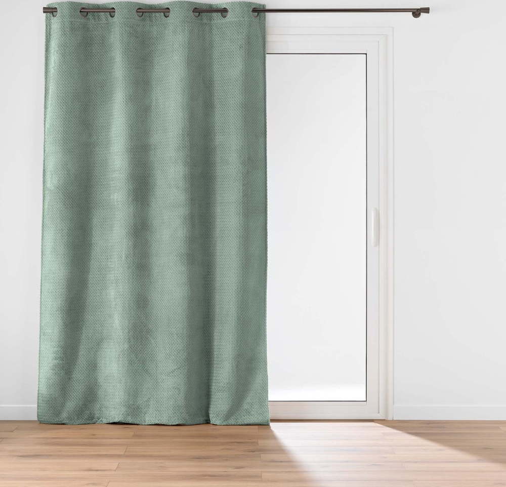 Zelený závěs z mikroflanelu 140x240 cm Flanela – douceur d'intérieur Douceur d intérieur