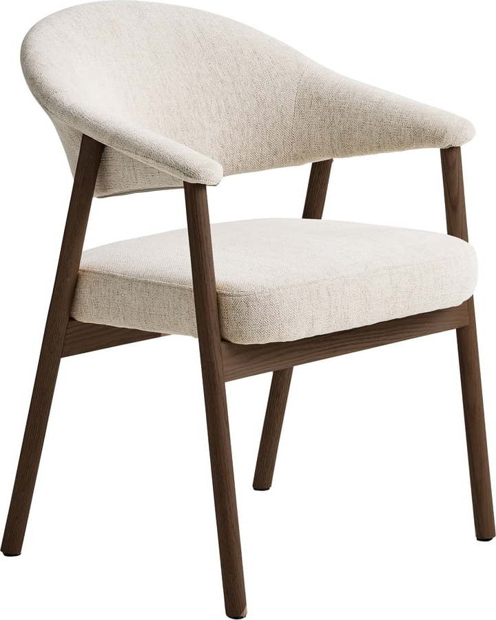 Krémová jídelní křesla v sadě 2 ks s područkami z dubového dřeva Elk – Unique Furniture Unique Furniture