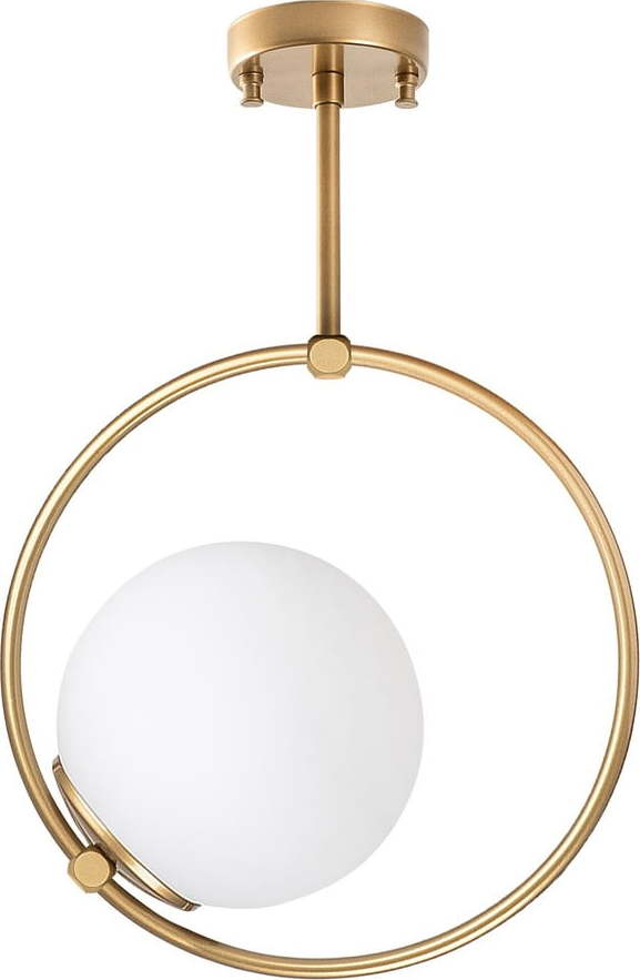 Stropní svítidlo ve zlaté barvě se skleněným stínidlem 39x26 cm Dolunay – Opviq lights Opviq lights
