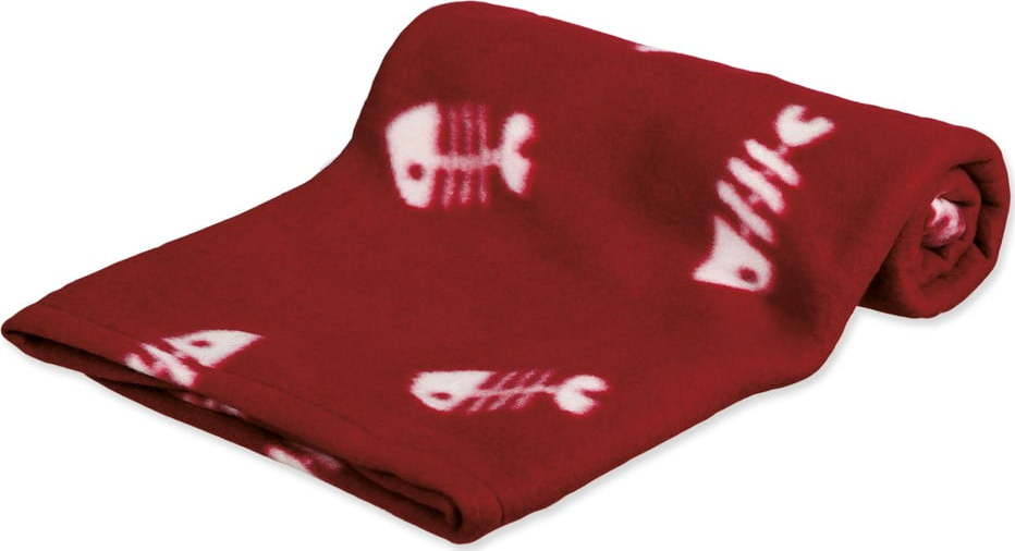 Červená fleecová deka pro kočku 100x70 cm Trixie Barney – Plaček Pet Products Plaček Pet Products