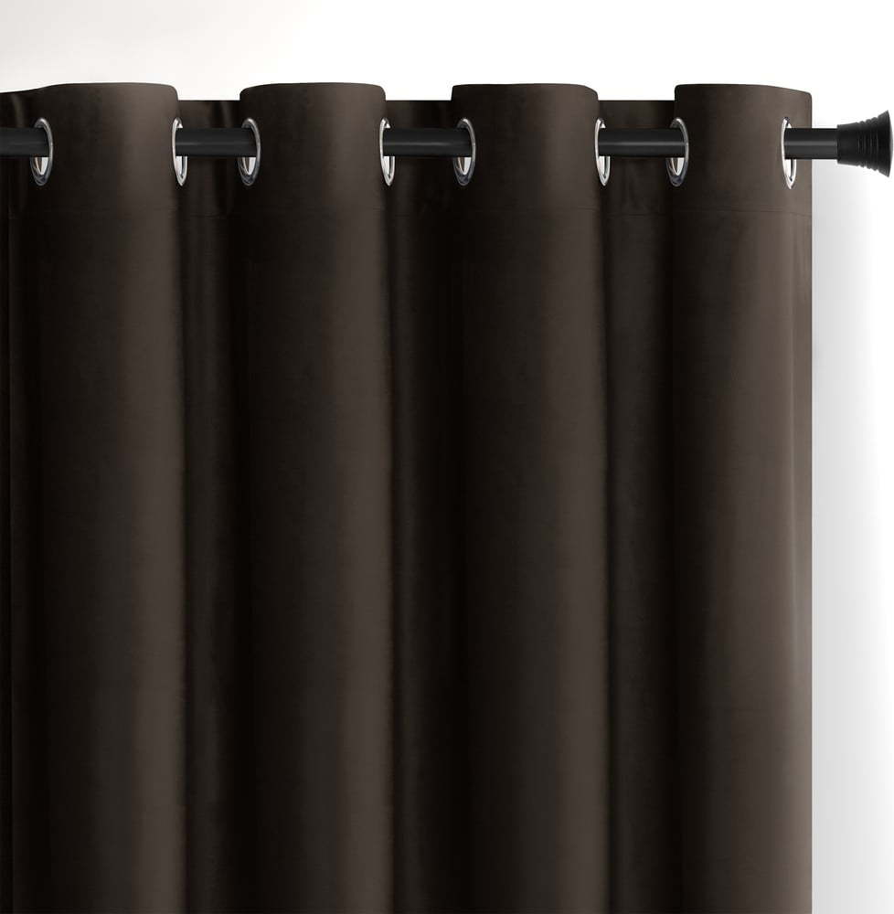Hnědý sametový dimout závěs 140x270 cm Eyelets – Restilo Restilo