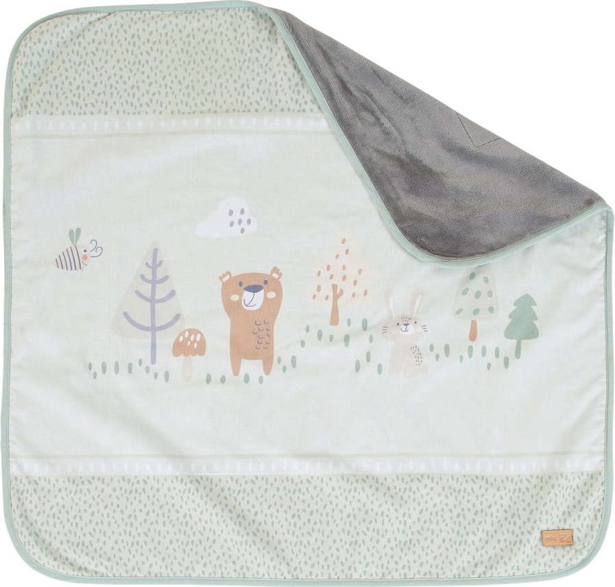 Světle zelená dětská deka z mikroplyše 80x80 cm Woodland Buddies – Roba Roba