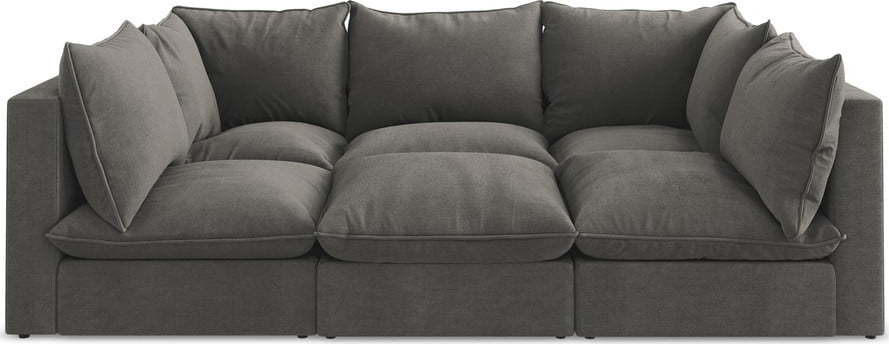 Tmavě šedá pohovka 255 cm Manao – Makamii Makamii