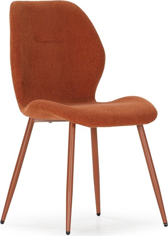 Čalouněné jídelní židle v sadě 4 ks v terakotové barvě Ansu – Marckeric Marckeric