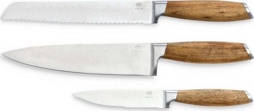 Sada nožů 3 ks z nerezové oceli – Holm Holm