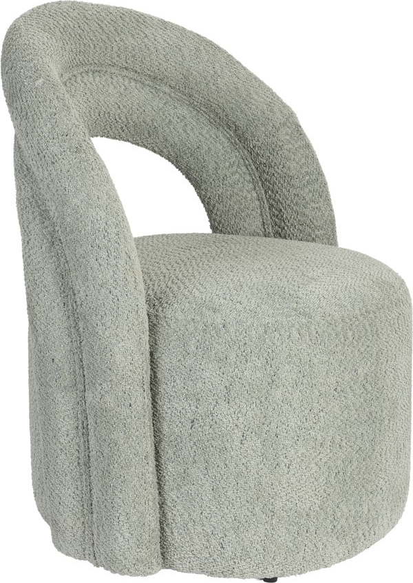 Šedozelené otočné křeslo z textilie bouclé Seina – Dutchbone Dutchbone