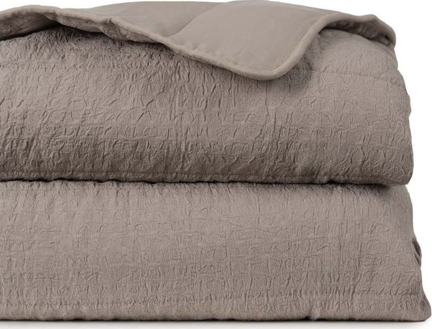 Taupe prošívaný přehoz 180x260 cm – Ixia Ixia