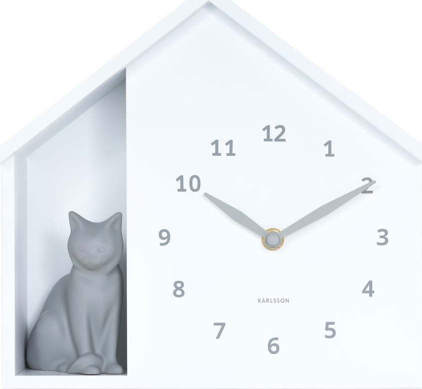 Nástěnné hodiny Sitting Cat – Karlsson Karlsson