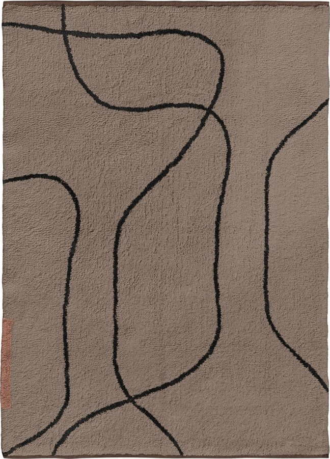 Hnědý pratelný bavlněný koberec 100x140 cm Shadow – Mette Ditmer Denmark Mette Ditmer Denmark