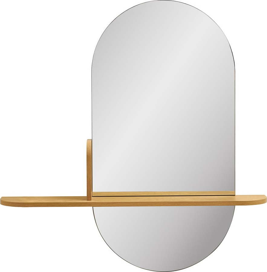 Nástěnné zrcadlo s poličkou 92x94