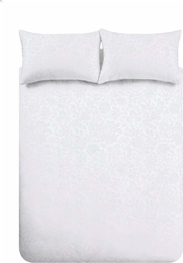 Bílé povlečení na jednolůžko z žakáru 135x200 cm Fleur Matelassé – Bianca Bianca