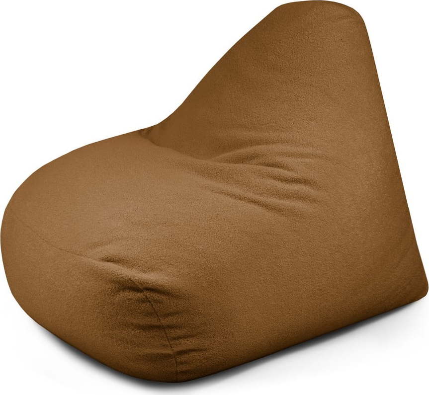 Hnědý sedací vak z textilie bouclé Snug 100 – SLOWDOWN SLOWDOWN