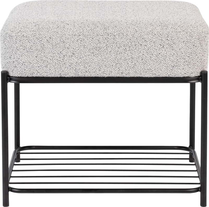 Světle šedý taburet Milou – White Label White Label