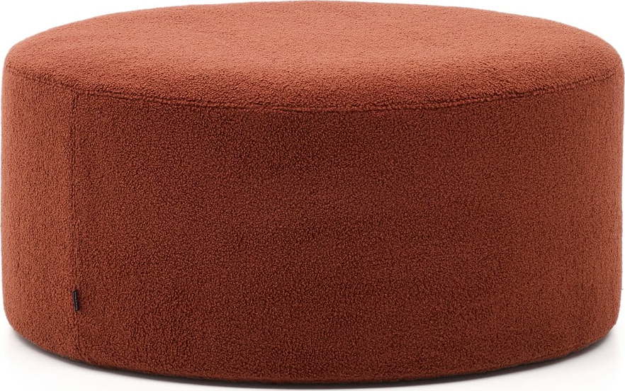 Taburet v terakotové barvě z textilie bouclé Kaeli – Kave Home Kave Home