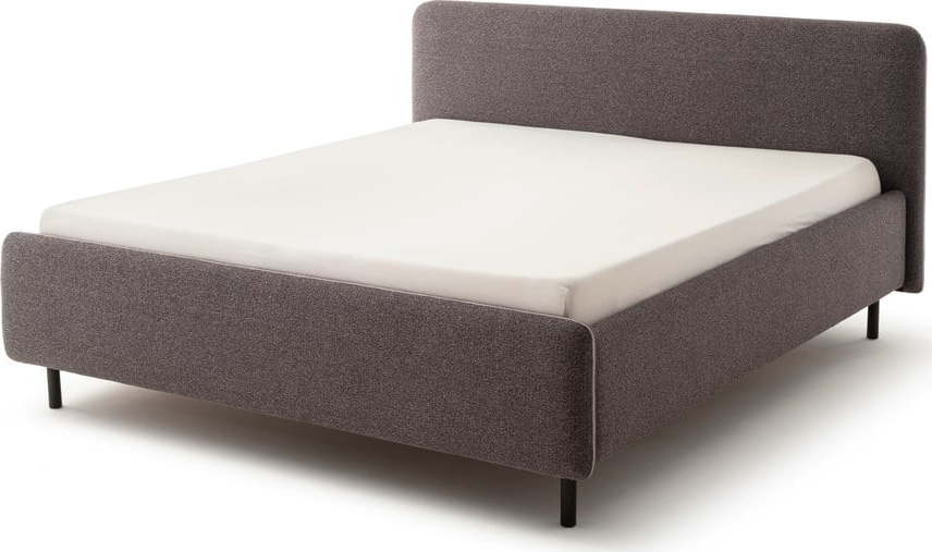 Antracitová čalouněná dvoulůžková postel s úložným prostorem s roštem 160x200 cm Primo – Meise Möbel Meise Möbel