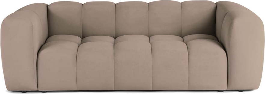 Taupe sametová pohovka 225 cm Cube – Bonami Selection Bonami Selection